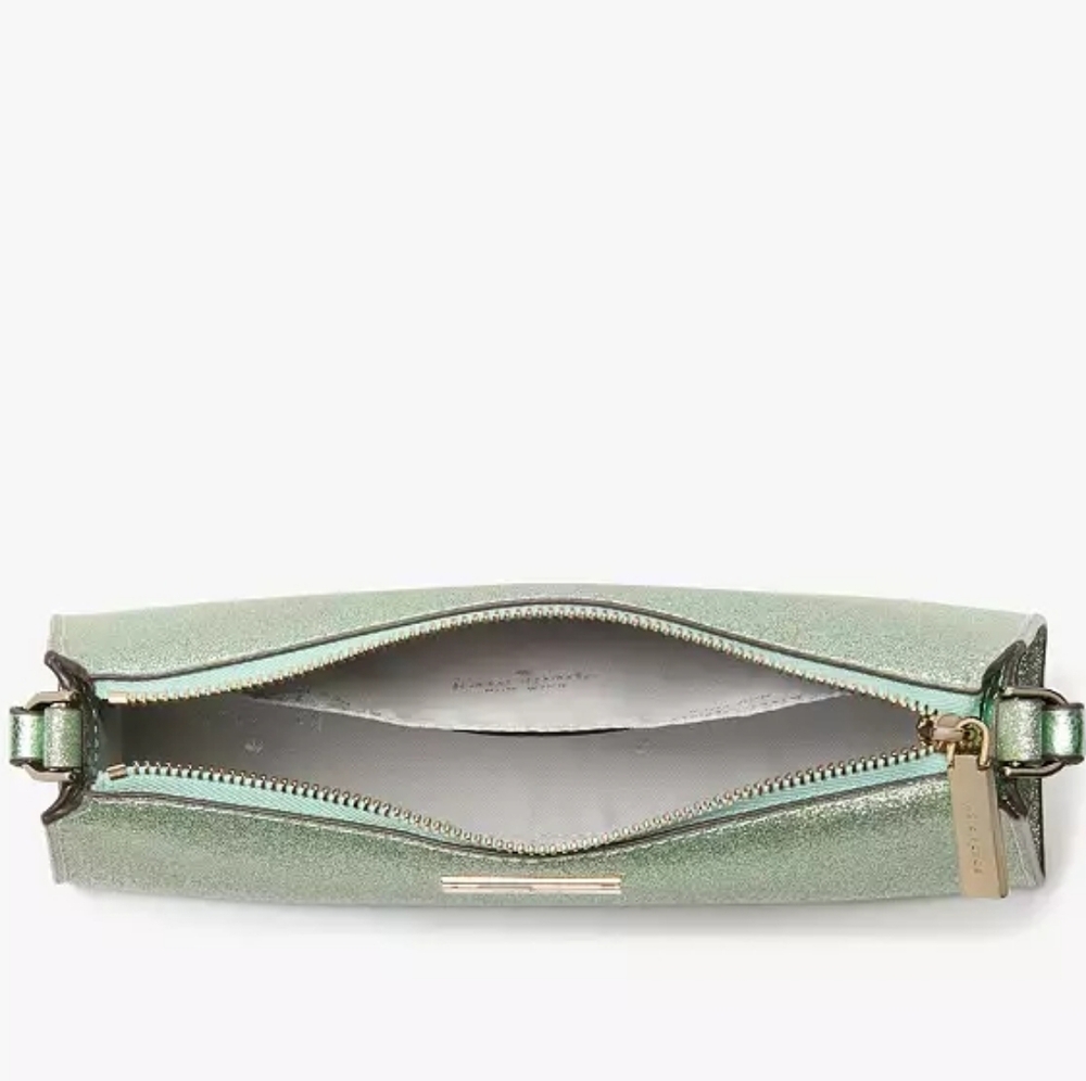 Kate Spade Kenzie Glitter Mini Crossbody Seawater Green - Picture 3 of 11